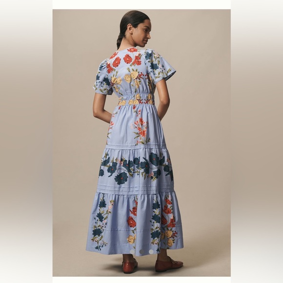 Anthropologie Somerset Maxi Dress in Blue Floral - Picture 3 of 3